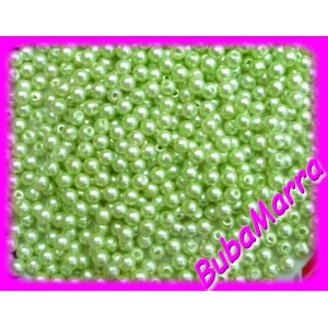 ~100 ks~ Voskované perle ~ 5mm ~ sv. zelená